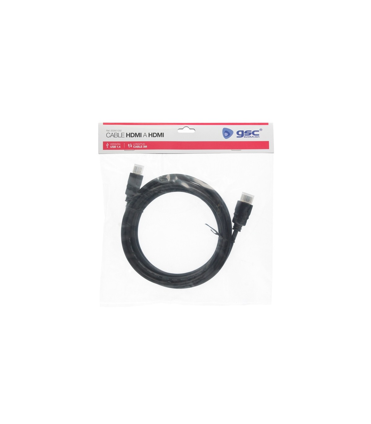 Cable Conexión HDMI-HDMI V1.4 Negro 3M