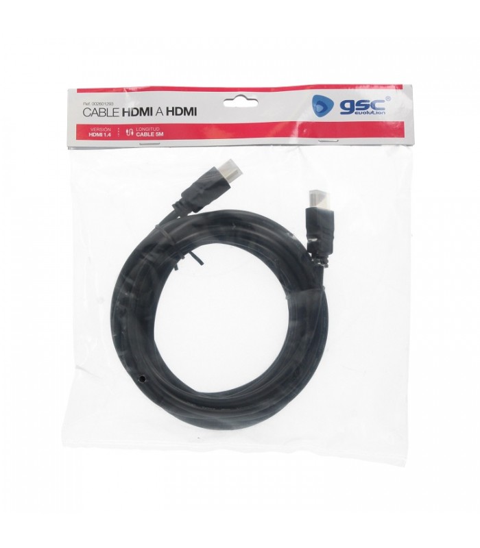 Cable Conexión HDMI-HDMI V1.4 Negro 5M