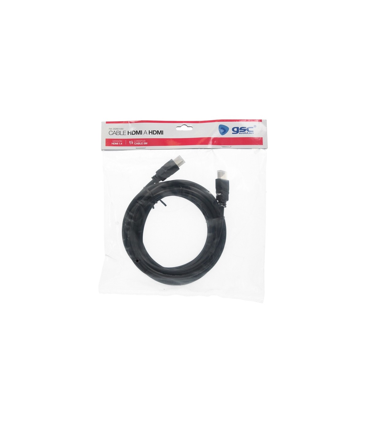 Cable Conexión HDMI-HDMI V1.4 Negro 5M