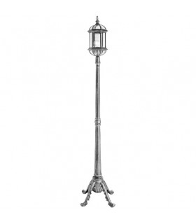 Farola Exterior Amapola Portátil 1xE27 Plata