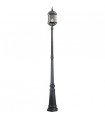 Farola Exterior Amapola 1xE27 Plata/Negro