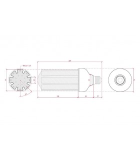 Bombilla LED EPISTAR 30W 2.600Lm E27 IP25