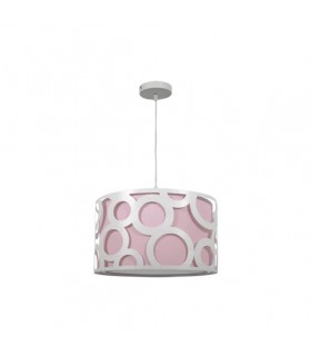 Colgante Orlando Rosa/Blanco 1xE27