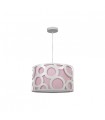 Colgante Orlando Rosa/Blanco 1xE27