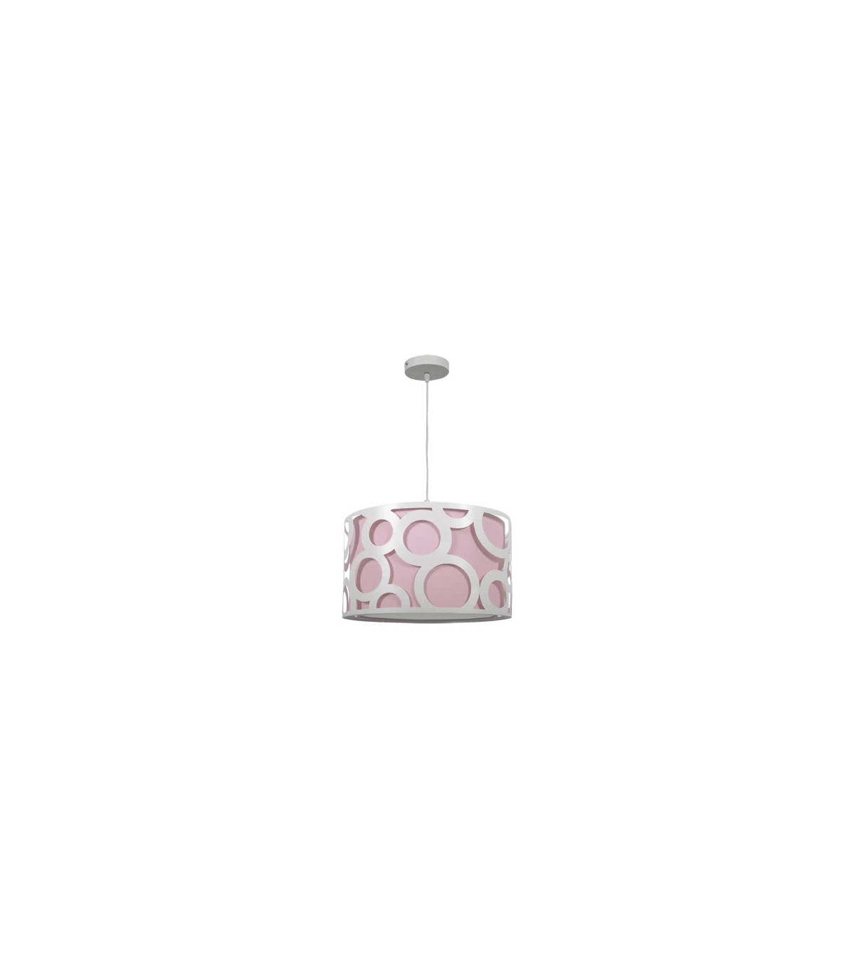 Colgante Orlando Rosa/Blanco 1xE27