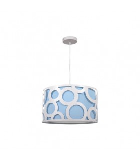 Colgante Orlando Azul/Blanco 1xE27
