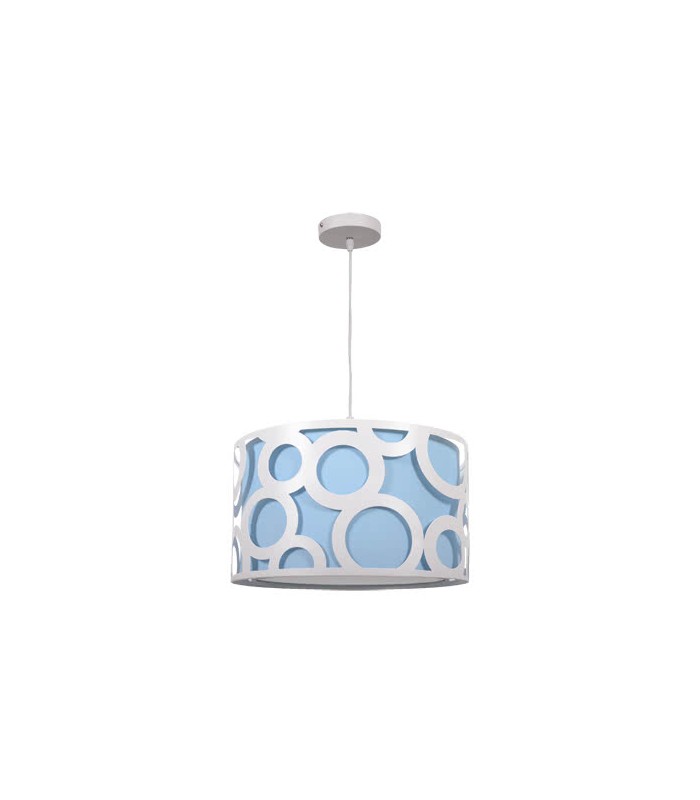 Colgante Orlando Azul/Blanco 1xE27