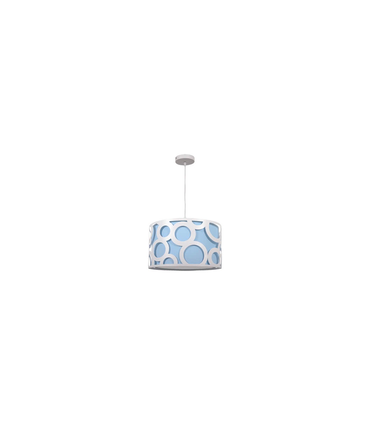 Colgante Orlando Azul/Blanco 1xE27