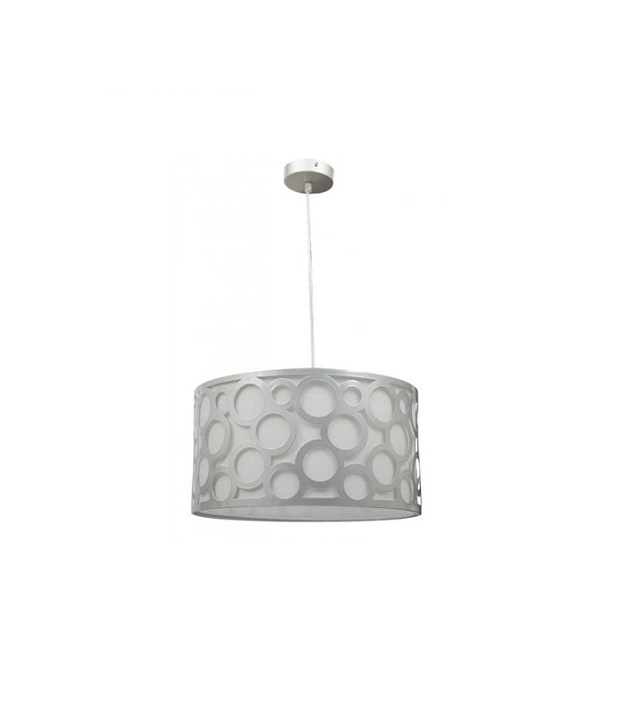 Colgante Orlando Plata/Blanco 1xE27