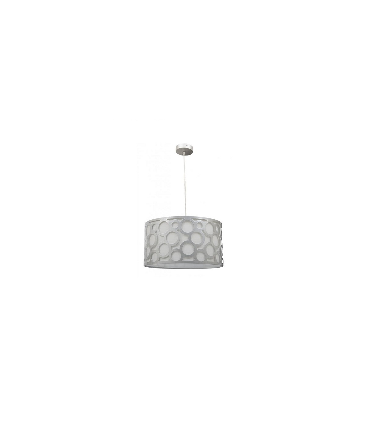 Colgante Orlando Plata/Blanco 1xE27