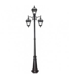 Farola Exterior Noeli 3xE27 Negra