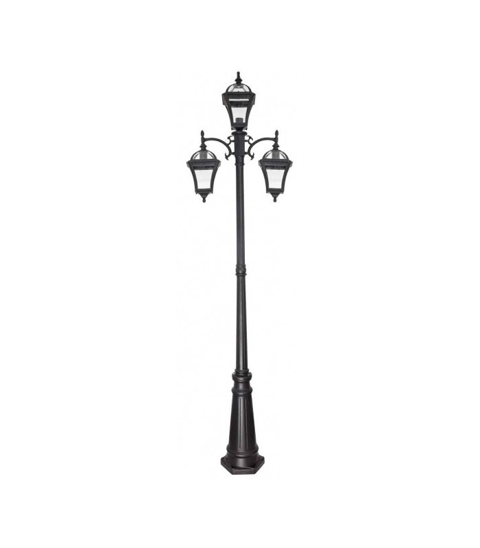 Farola Exterior Noeli 3xE27 Negra