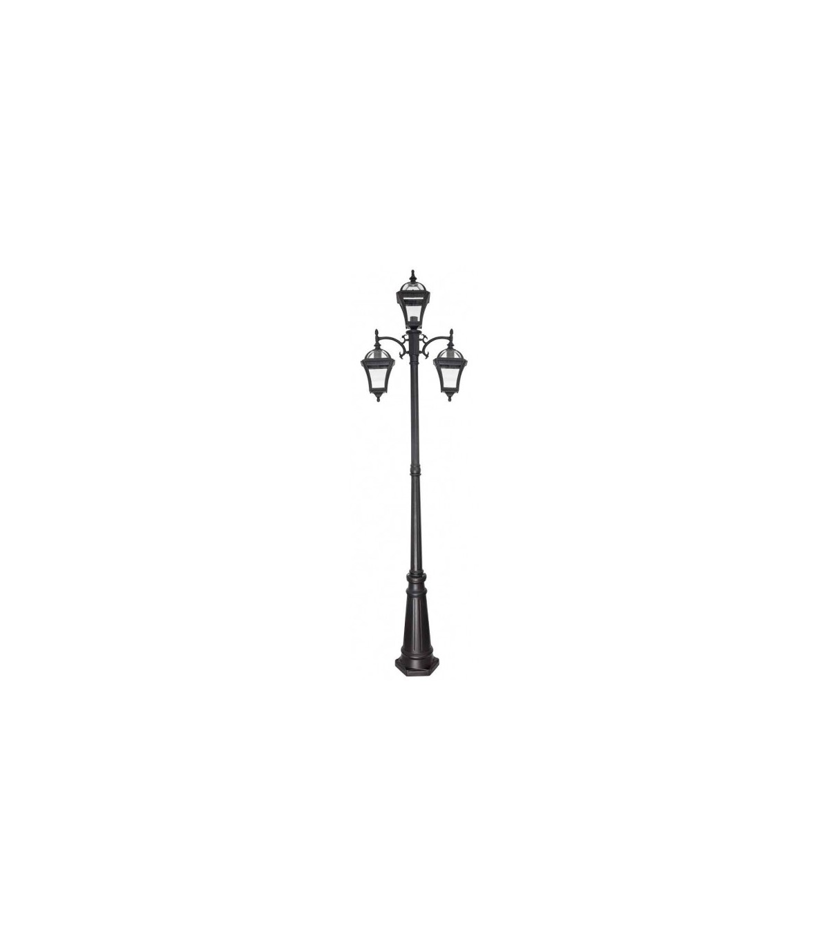 Farola Exterior Noeli 3xE27 Negra