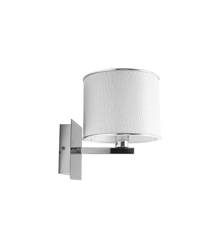 Aplique Quebec 1xE14 Blanca Reptil