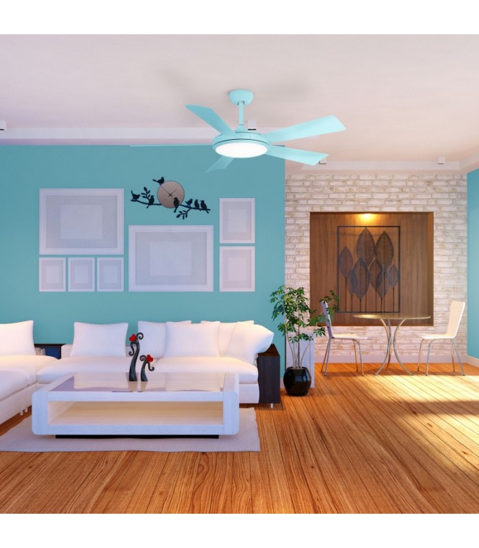 Ventilador DC Bernat APP 18W 1600LM 5 Aspas Azul 5Veloc.