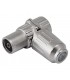 Conector Hembra TV Acodado Metálico 9.5mm