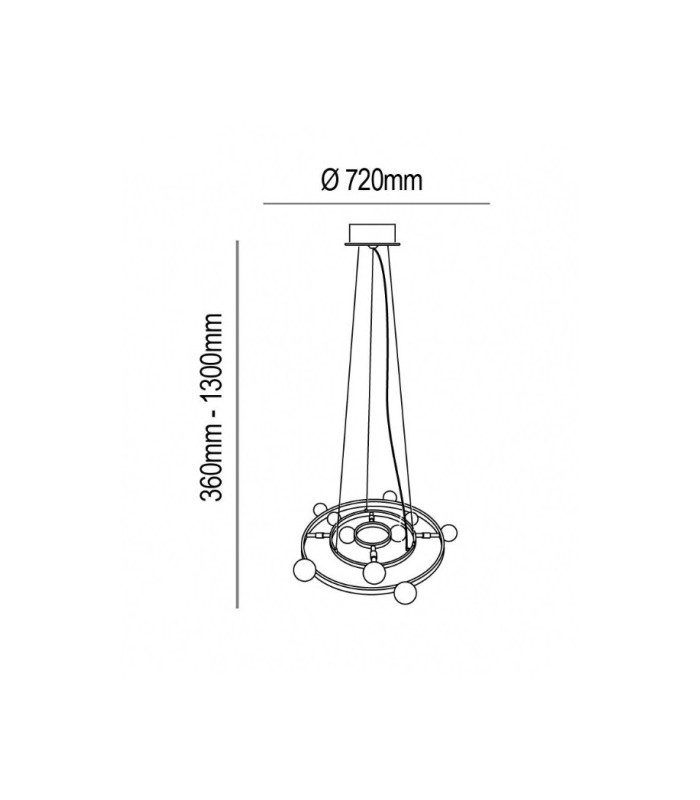 Lámpara Orbital Cromo 14xG9