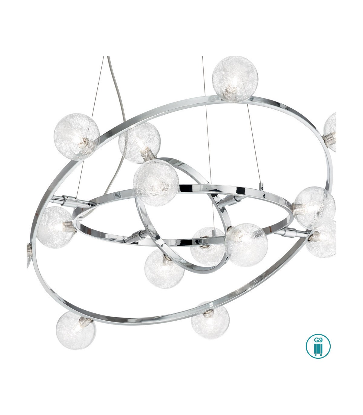 Lámpara Orbital Cromo 14xG9