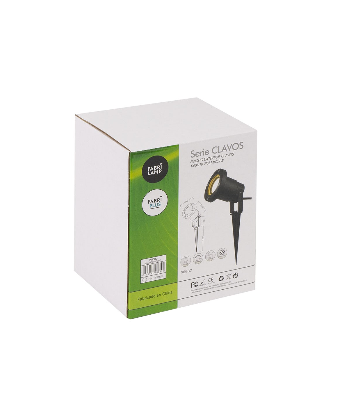 Estaca Jardín Clavos Negro 1xGU10 IP65