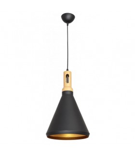 Colgante Germano 1xE27 Negro/Oro 25D