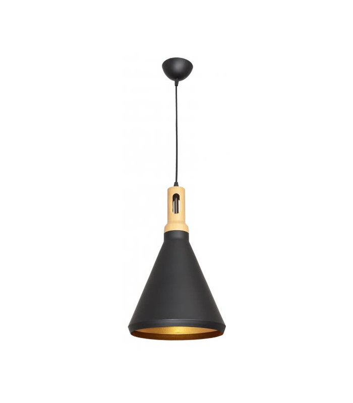 Colgante Germano 1xE27 Negro/Oro 25D