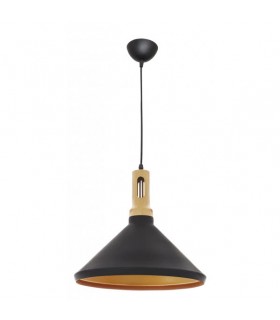 Colgante Germano 1xE27 Negro/Oro 36D
