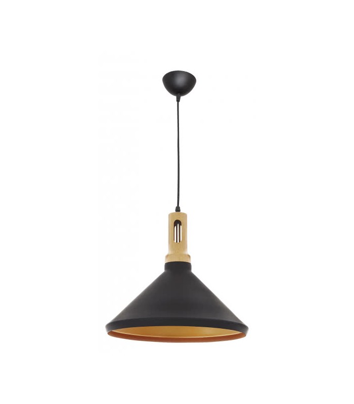 Colgante Germano 1xE27 Negro/Oro 36D