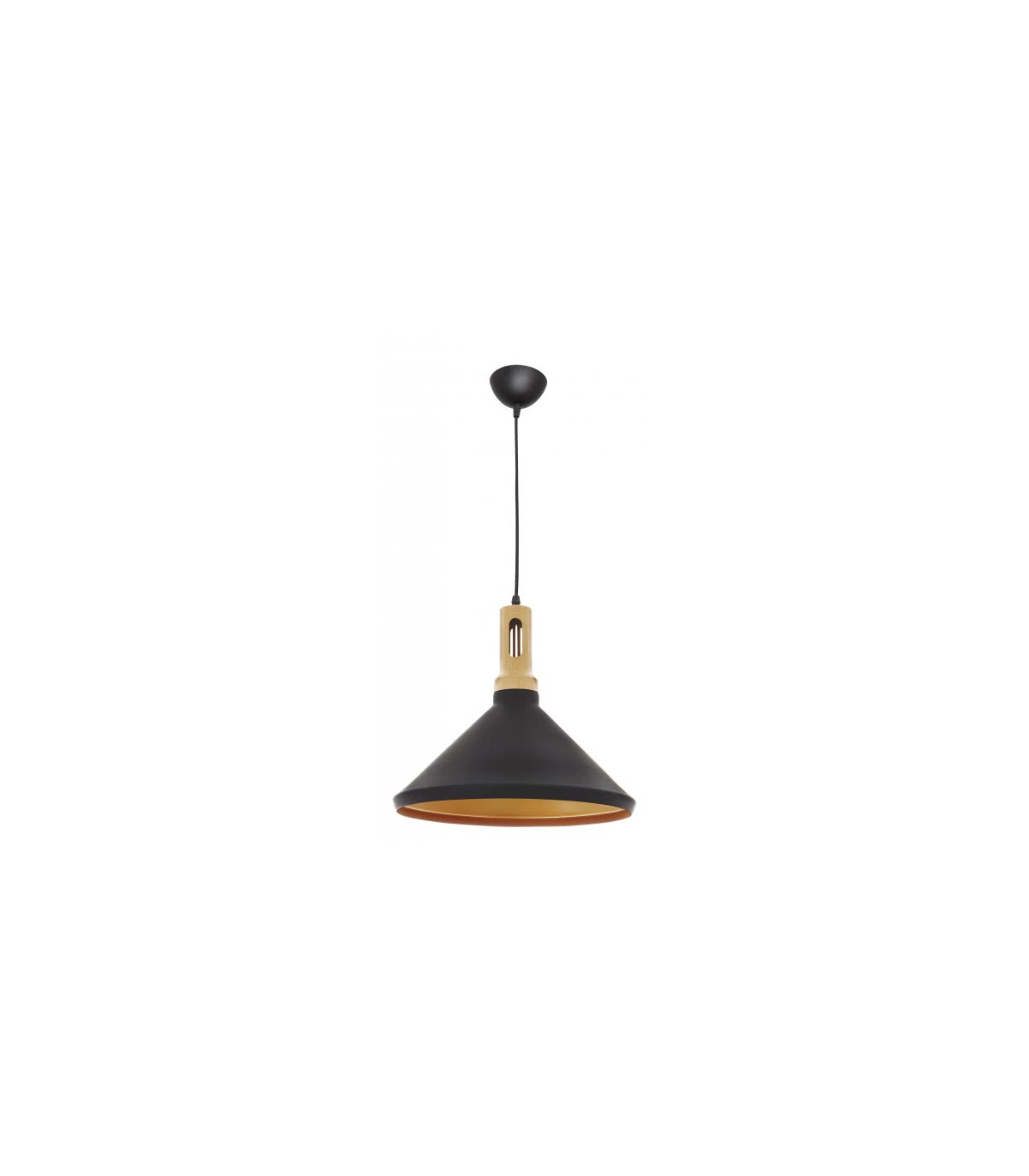 Colgante Germano 1xE27 Negro/Oro 36D