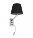 Aplique Arquetipo 3W 240LM 1xE27 Con Interruptor Cromo/Pant Negra