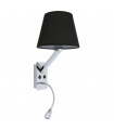 Aplique Arquetipo 3W 240LM 1xE27 Con Interruptor Cromo/Pant Negra