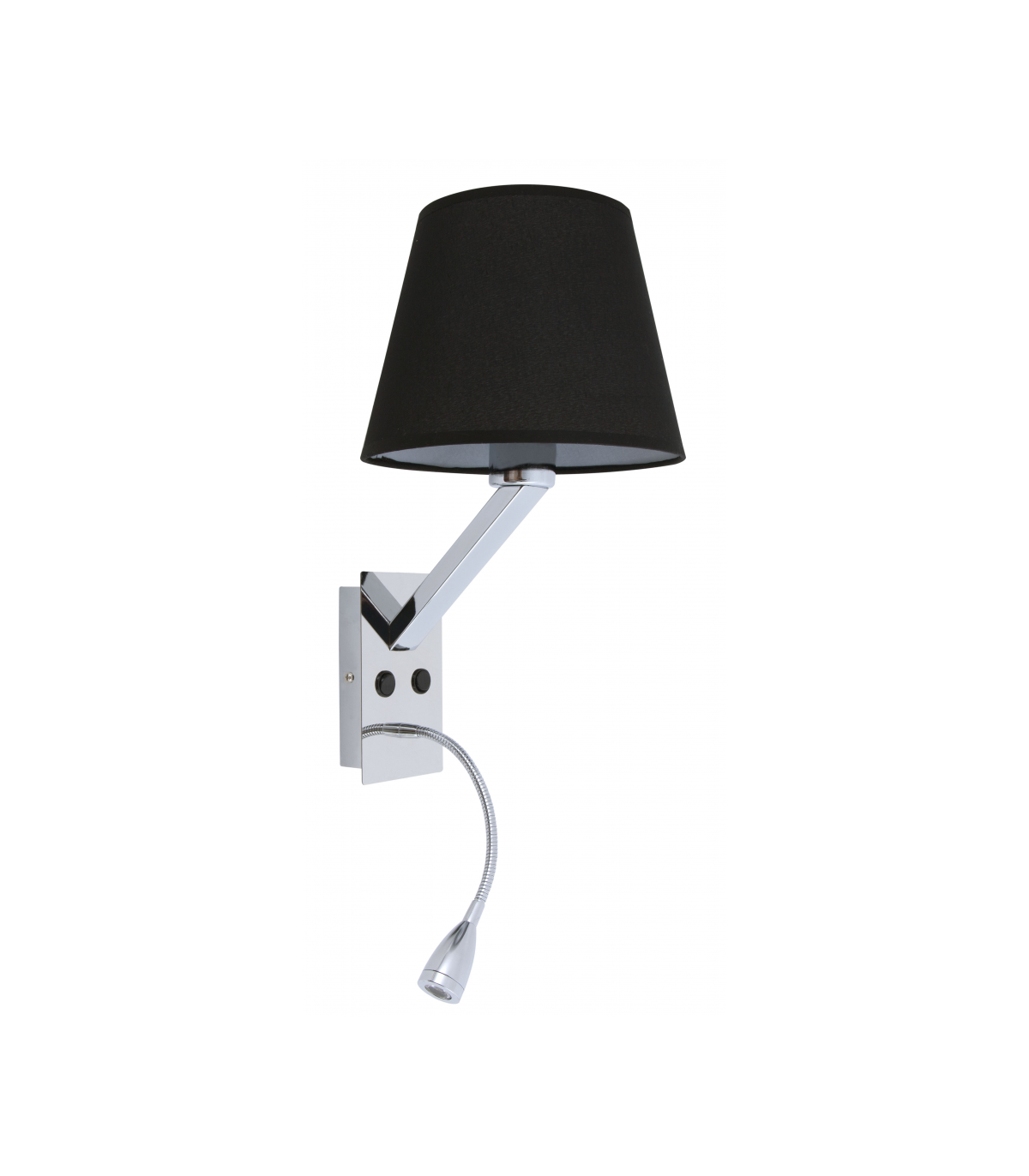 Aplique Arquetipo 3W 240LM 1xE27 Con Interruptor Cromo/Pant Negra