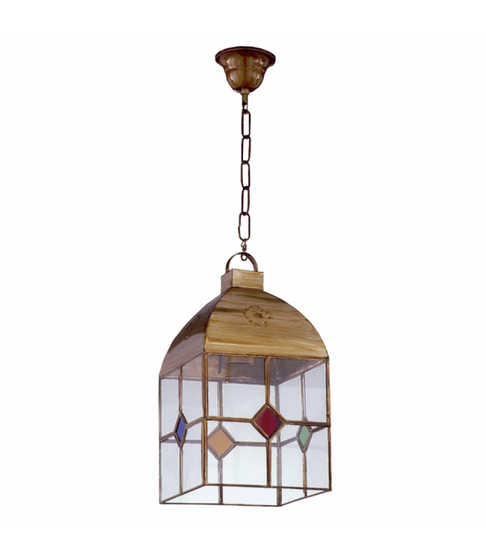 Farol Granadino 4 Caras grande 1xE27 Varios Colores