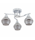 Lámpara De Techo Smoky 3xE14 Cromo Tulipa Cristal
