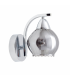 Aplique De Pared Smoky 1xE14 Cromo Tulipa Cristal