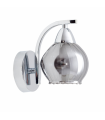 Aplique De Pared Smoky 1xE14 Cromo Tulipa Cristal