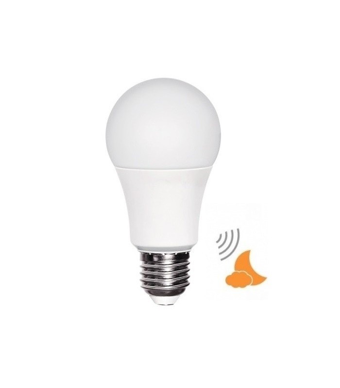 Bombilla LED 10W 806Lm E27 IP20 con Sensor Crepuscular