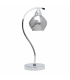Lámpara Sobremesa Smoky 1xE14 Cromo Tulipa Cristal
