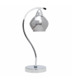 Lámpara Sobremesa Smoky 1xE14 Cromo Tulipa Cristal