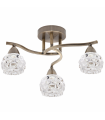 Lámpara De Techo Glass 3xE14 Cuero Tulipa Cristal