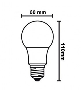 Bombilla LED 10W 806Lm E27 IP20 con Sensor Crepuscular