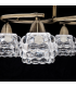 Lámpara De Techo Glass 6xE14 Cuero Tulipa Cristal
