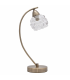 Lámpara Sobremesa Glass 1xE14 Cuero Tulipa Cristal