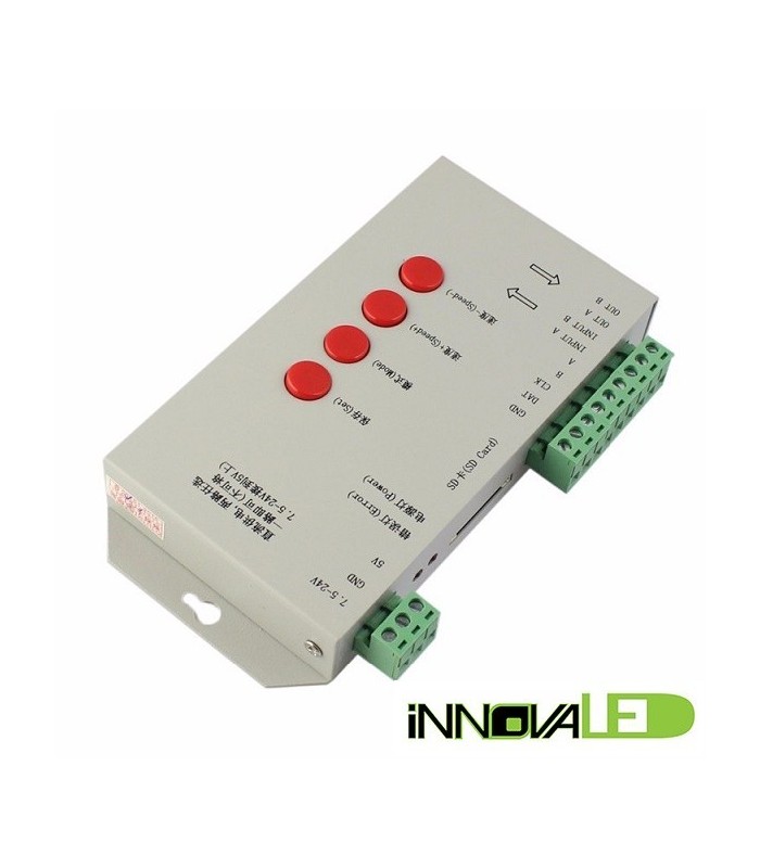 Controlador PIXEL LED RGB digital T-1000S con tarjeta SD