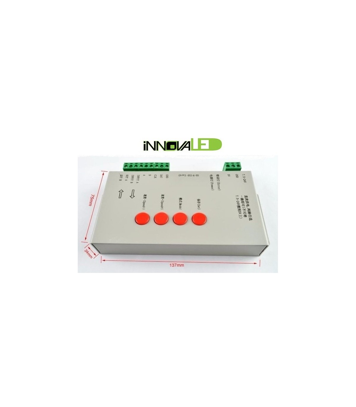 Controlador PIXEL LED RGB digital T-1000S con tarjeta SD