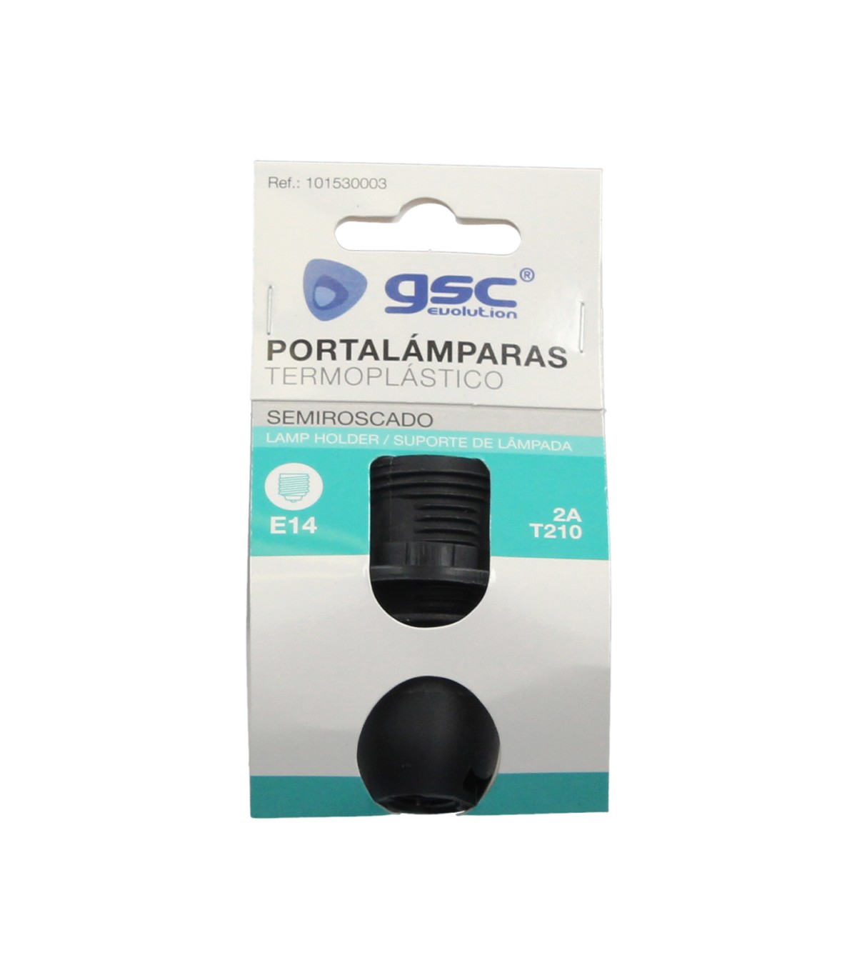Portalámpara Semiroscado E14 Termoplástico Negro