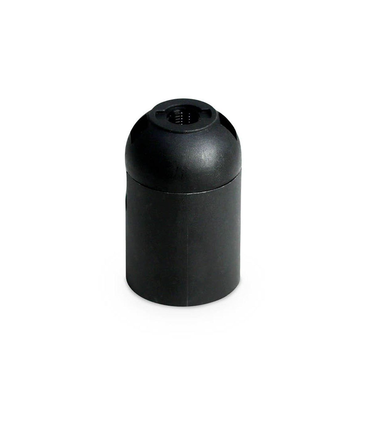 Portalámpara E27 Termoplástico Liso Negro