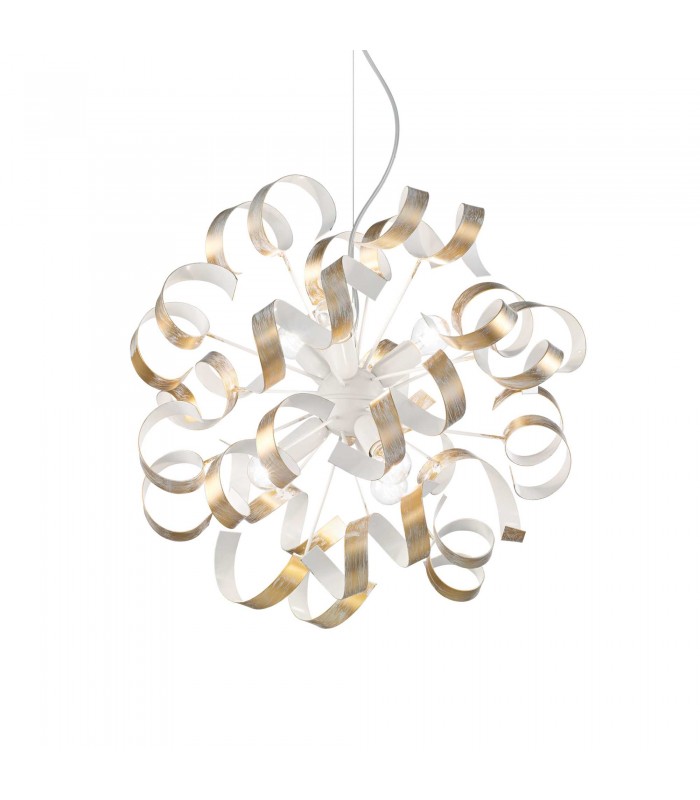 Lámpara Colgante Vortex SP6 6xE14 Blanco/Oro