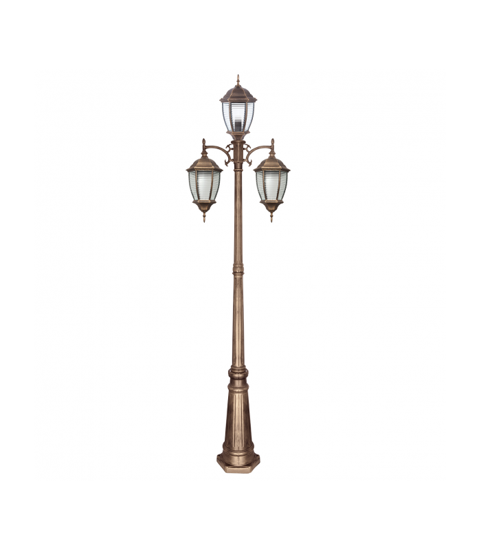 Farola Exterior Tomillo 3xE27 Bronce/Oro