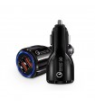 Cargador Mechero Coche 2 USB  QC3.0 + 2.4A 5V/2.4A 30W