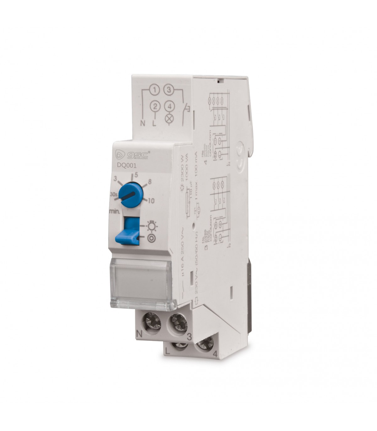 Reloj Escalera DIN 2300W 16A 250V